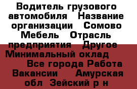 Водитель грузового автомобиля › Название организации ­ Сомово-Мебель › Отрасль предприятия ­ Другое › Минимальный оклад ­ 15 000 - Все города Работа » Вакансии   . Амурская обл.,Зейский р-н